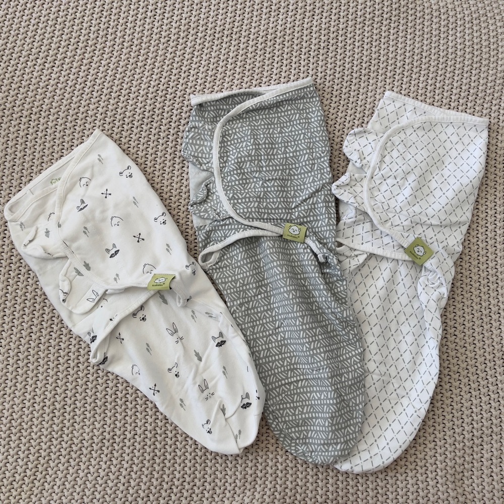 Keababies Organic Baby Boy Swaddle Set Of 3 Size One Size 100% Cotton